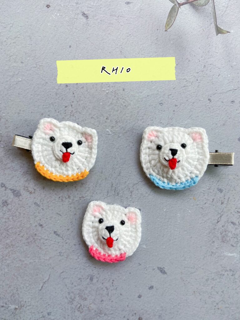 お徳用!編み動物組み合わせ自由 パッチン留め ヘアクリップ ヘアピン ヘアアクセサリー 子供 ブローチ(受注制作)