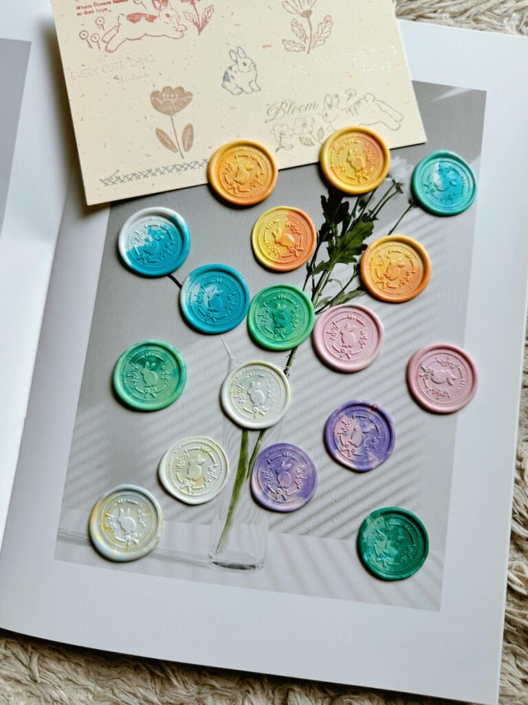 ウサギ　封蝋/シーリングスタンプsealing wax「5/10枚1セット」手紙/招待状/年賀状/贈り物/手帳デコ