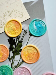 ウサギ　封蝋/シーリングスタンプsealing wax「5/10枚1セット」手紙/招待状/年賀状/贈り物/手帳デコ