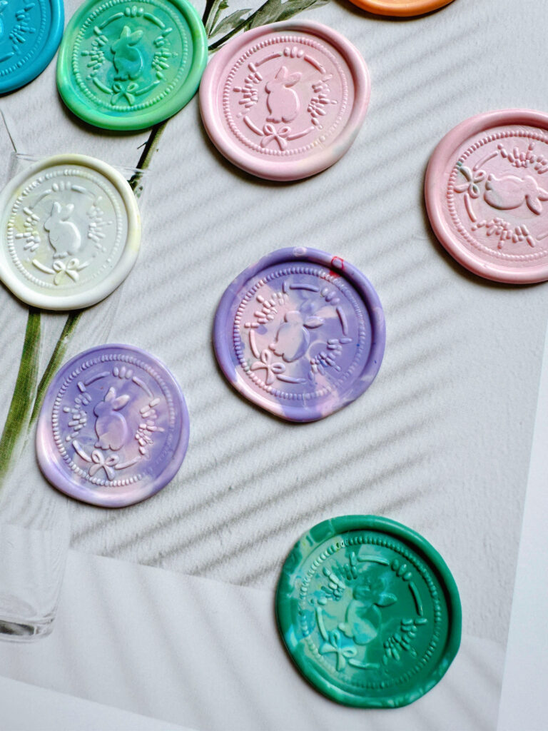 ウサギ　封蝋/シーリングスタンプsealing wax「5/10枚1セット」手紙/招待状/年賀状/贈り物/手帳デコ