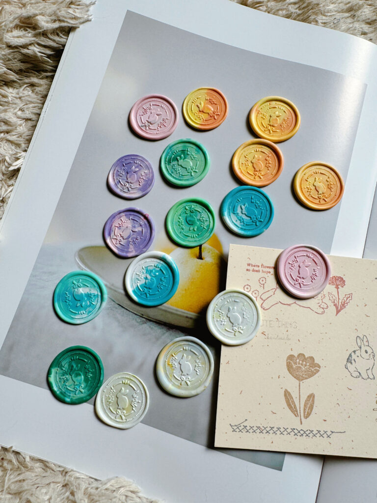 ウサギ　封蝋/シーリングスタンプsealing wax「5/10枚1セット」手紙/招待状/年賀状/贈り物/手帳デコ