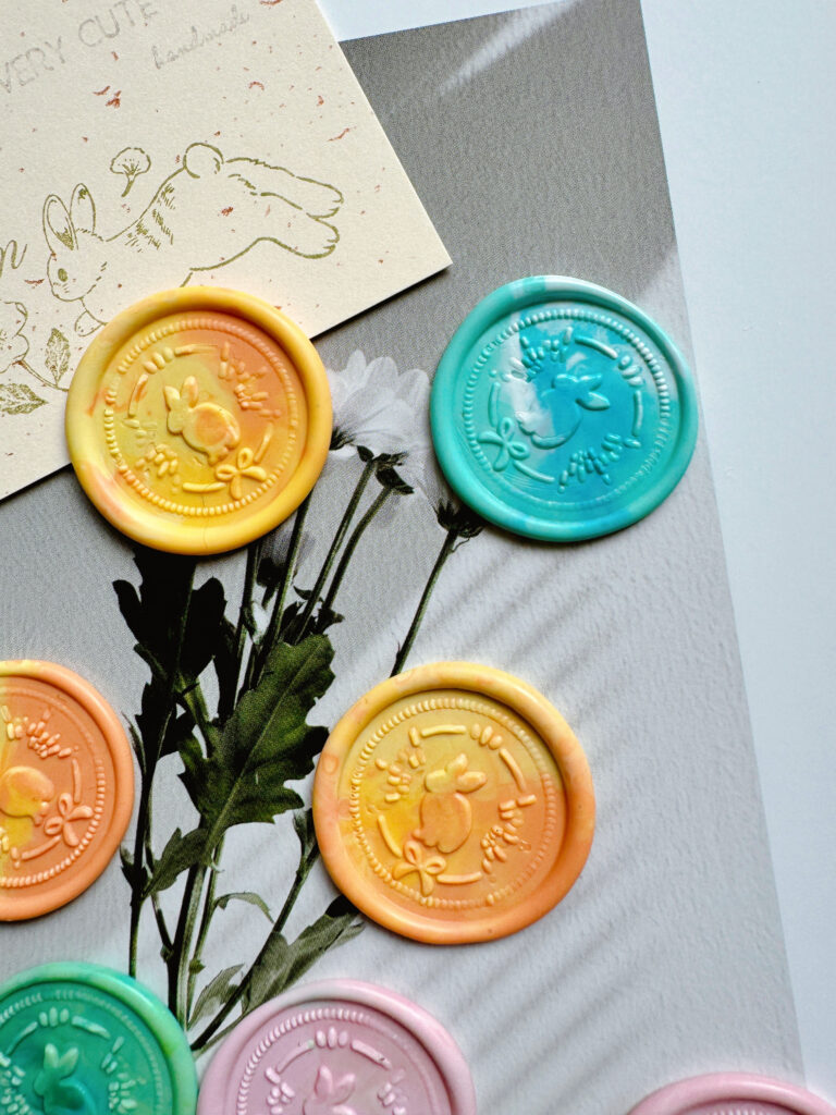 ウサギ　封蝋/シーリングスタンプsealing wax「5/10枚1セット」手紙/招待状/年賀状/贈り物/手帳デコ