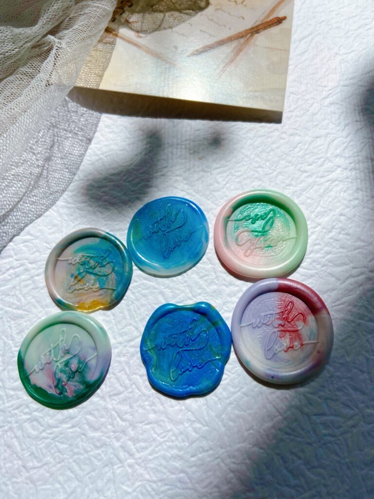 “with love” 封蝋/シーリングスタンプ「5/10枚1セット」手紙/招待状/年賀状/贈り物/手帳デコ