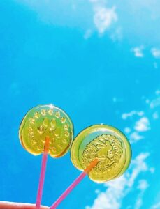 ロリポップ透明封蝋/シーリングスタンプsealing wax「5枚1セット」　手紙/招待状/年賀状/贈り物/手帳デコ