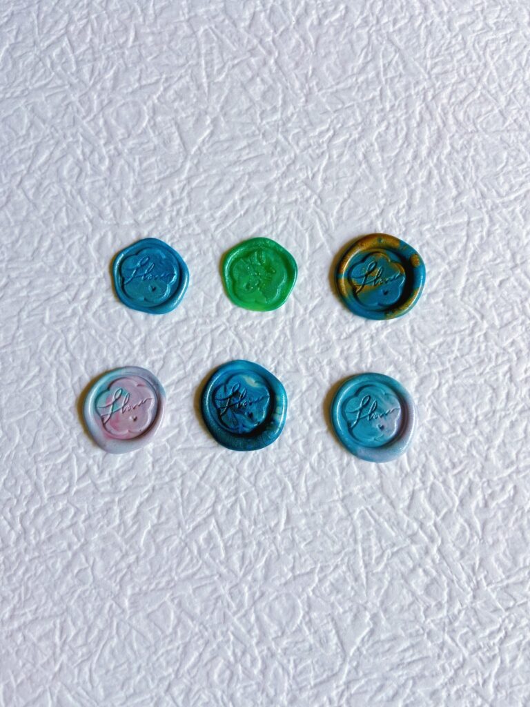 “Flower” 封蝋/シーリングスタンプ「5/10枚1セット」手紙/招待状/年賀状/贈り物/手帳デコ