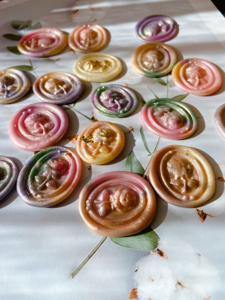 “フランス バラ” 封蝋/シーリングスタンプsealing wax 手紙/招待状/年賀状/贈り物/手帳デコ