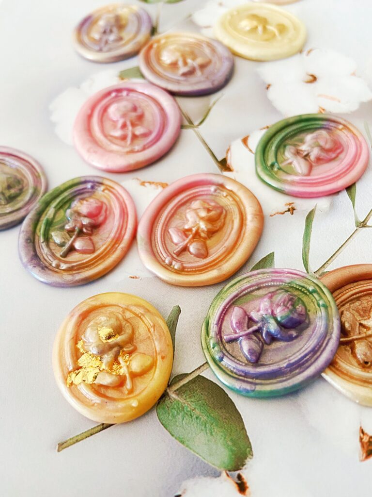 “フランス バラ” 封蝋/シーリングスタンプsealing wax 手紙/招待状/年賀状/贈り物/手帳デコ