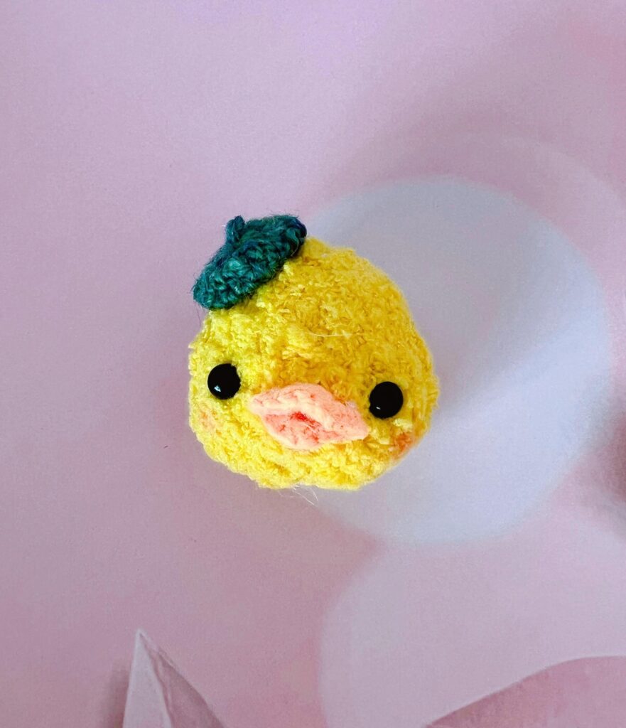 編みアヒル/ひよこ/ひな　ヘアゴム　子供　ヘアアクセサリー　ブローチ(受注制作)