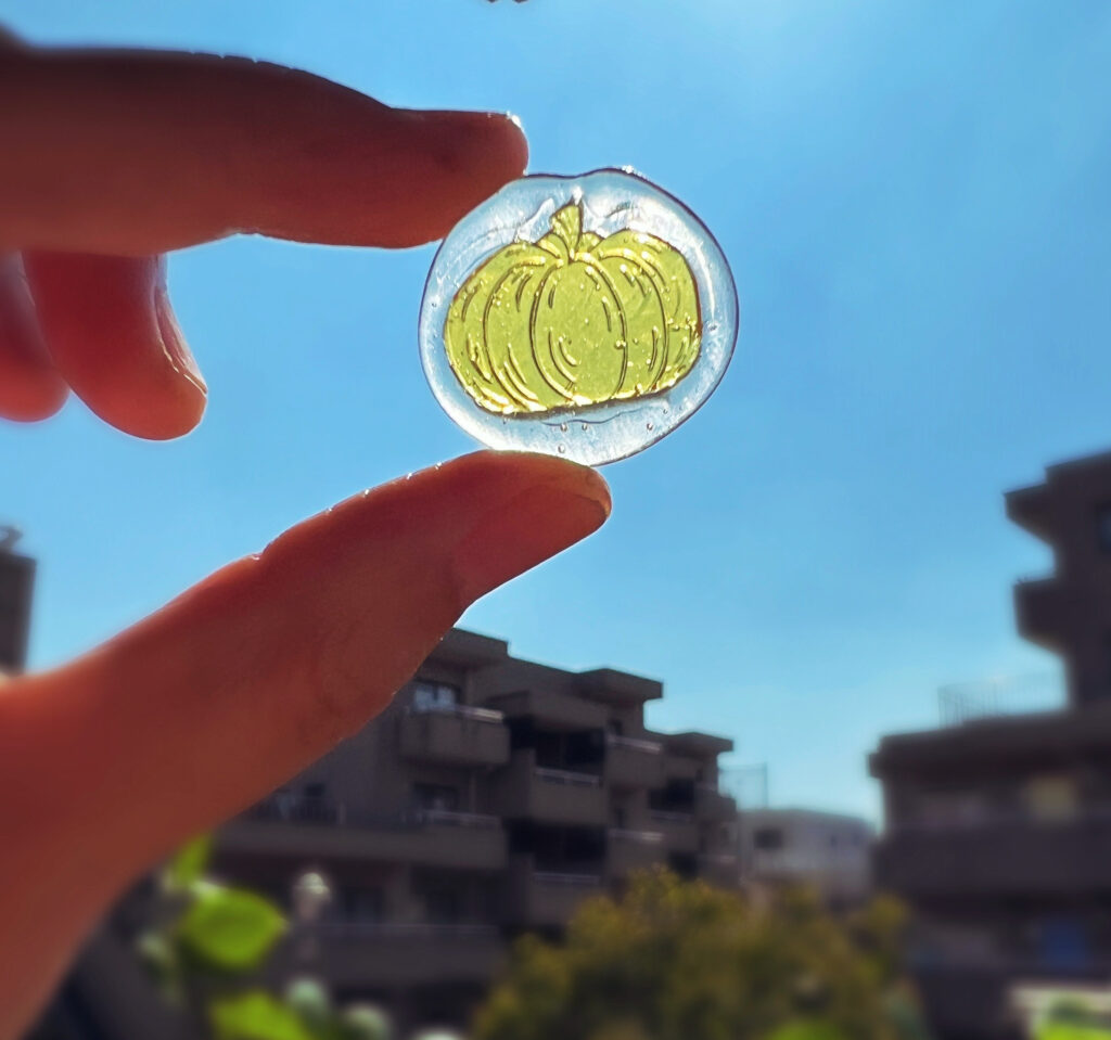 ハロウィン　透明封蝋　キャンディ/あめ*カボチャ/シーリングスタンプ「6枚1セット」　手紙/招待状/贈り物/手帳デコ
