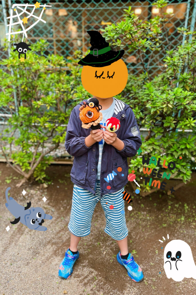 ハロウィン 目玉ソフトクリーム 編みぐるみ 秋 ハロウィン 飾り かぎ編み 撮影小物 置物