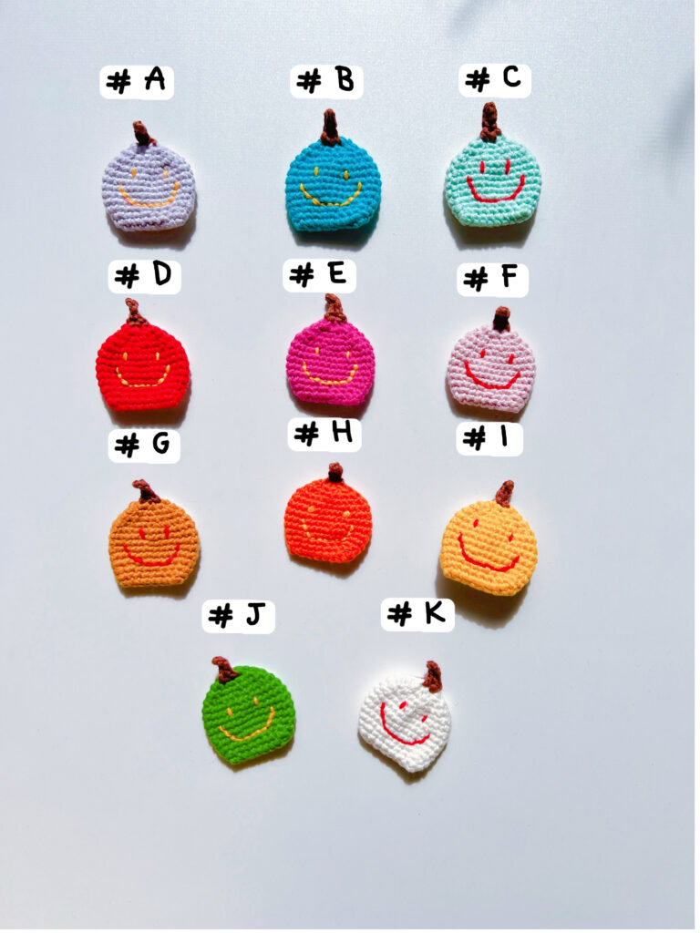 ハロウィン　スマイルカボチャ　ニコちゃんマーク ブローチ　ヘアクリップ　 バッジ